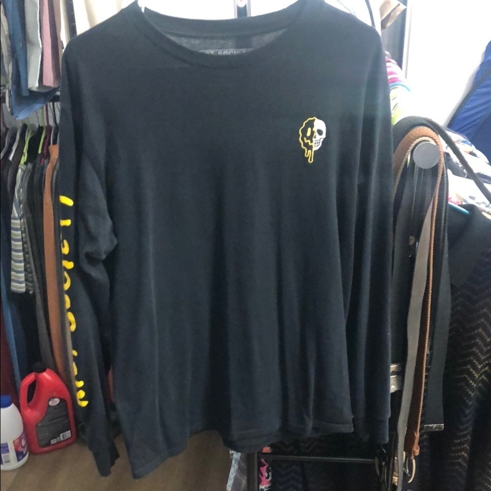 Riot Society Black and Yellow Long Sleeve Tee